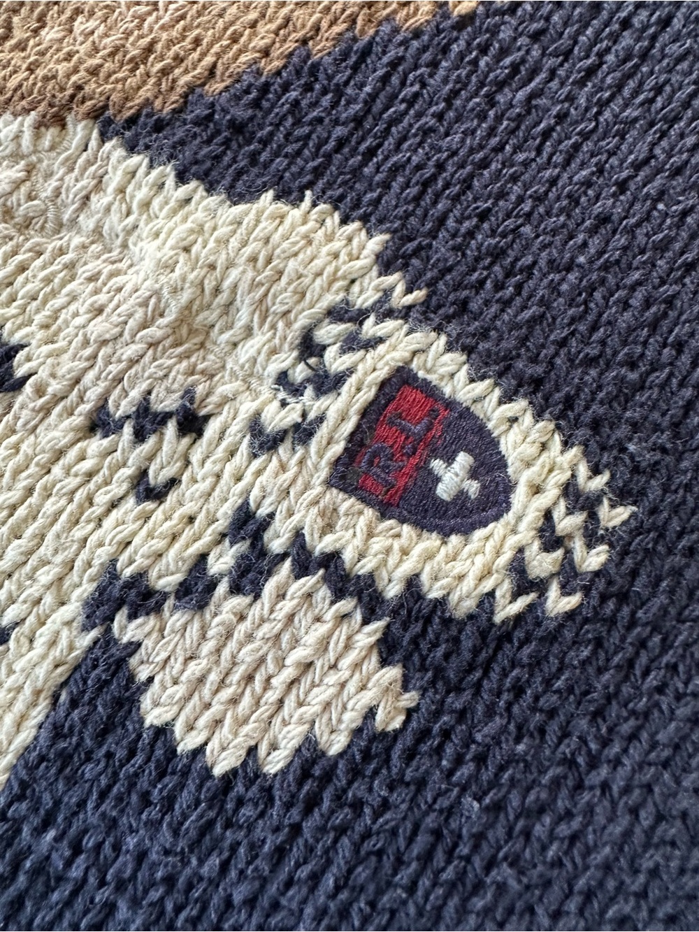 Vintage 90s Ralph Lauren Polo Sport Iconic Bear Ski Cotton Knit Sweater Womens M - Picture 5 of 13